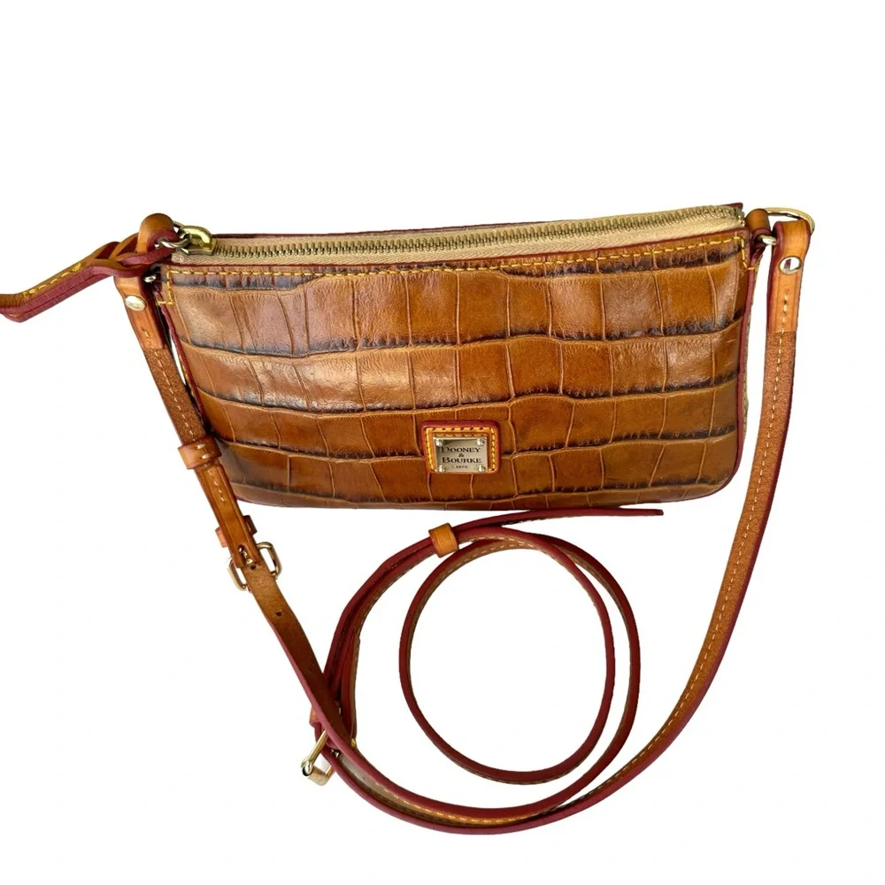 Dooney & Bourke Crossbody Shoulder Bag Embossed Leather